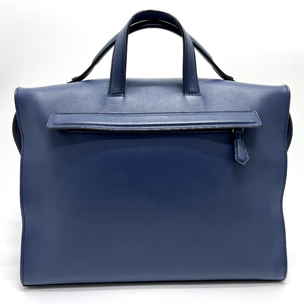 Fendi Business Bag 7Va400 Type Handle Briefcase Mens Leather Navy Travel Bag