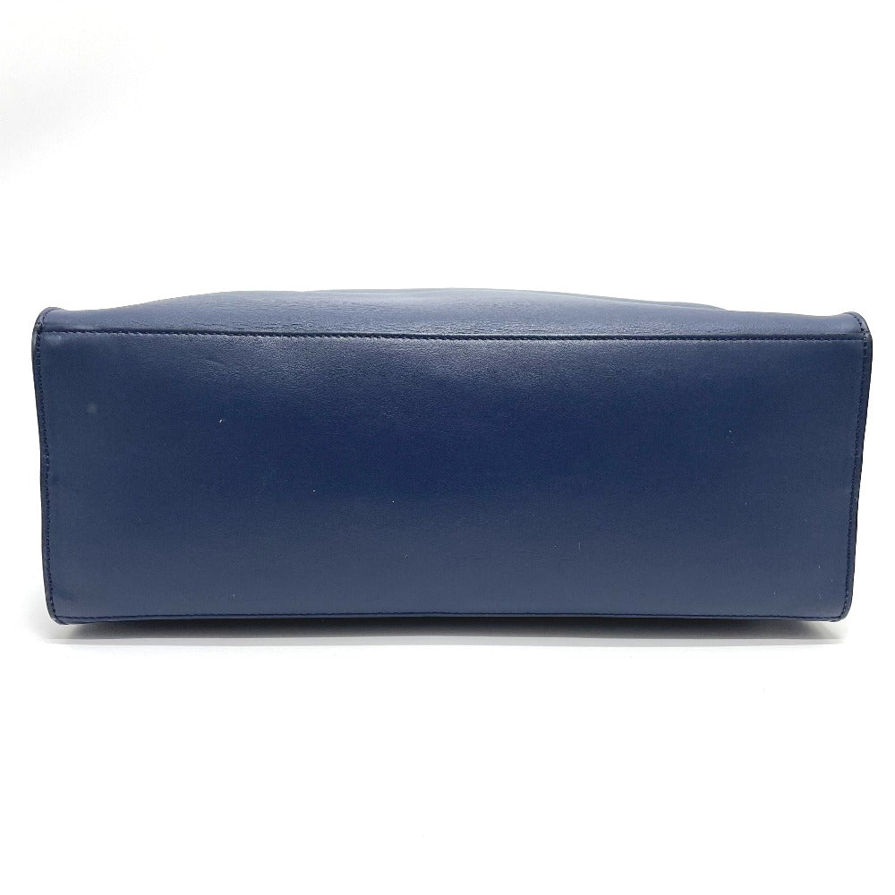 Fendi Business Bag 7Va400 Type Handle Briefcase Mens Leather Navy Travel Bag