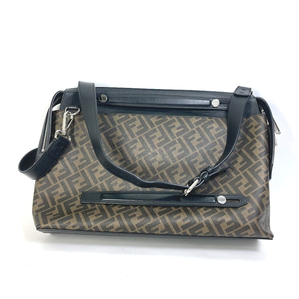 Fendi Handbag 8Bh253 Pvc Zucca Briefcase Mens Brown Travel Bag