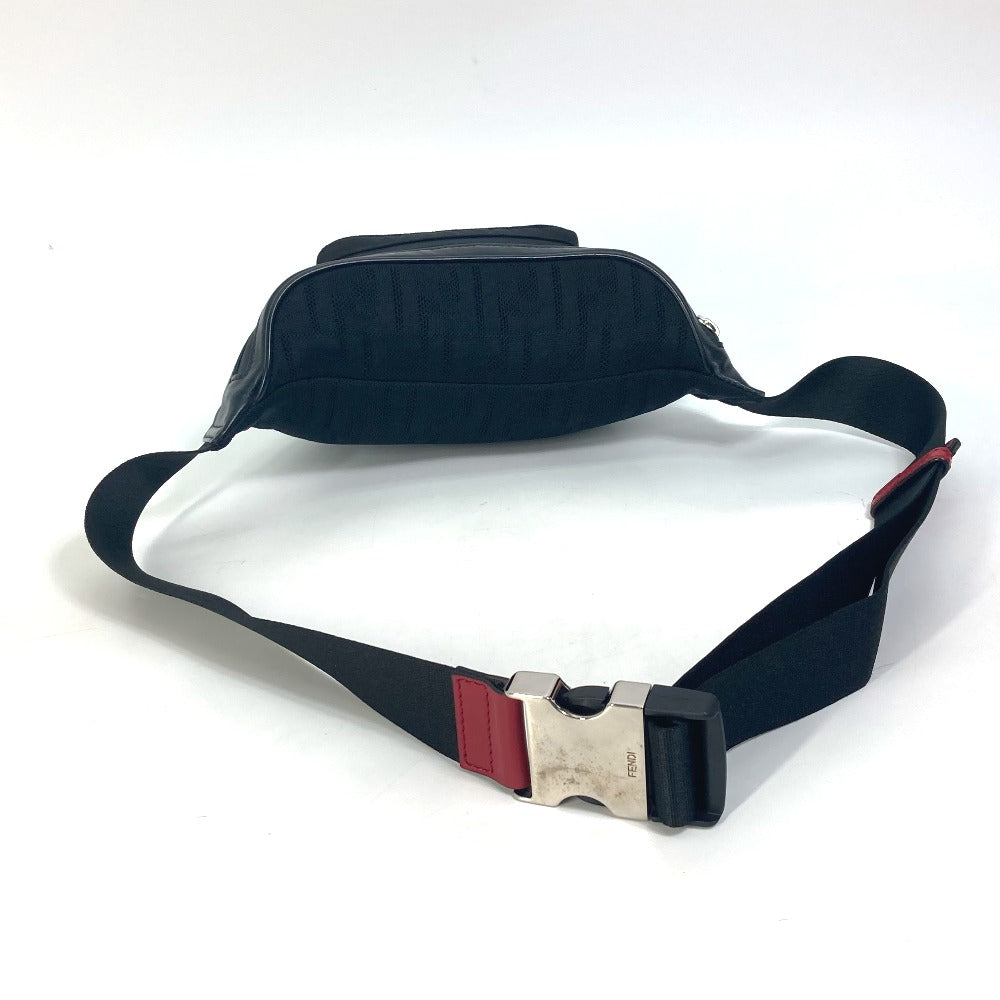 Fendi Sling Bag 7Va483 Polyamide Crossbody Shoulder Bag Zucca Leather Black