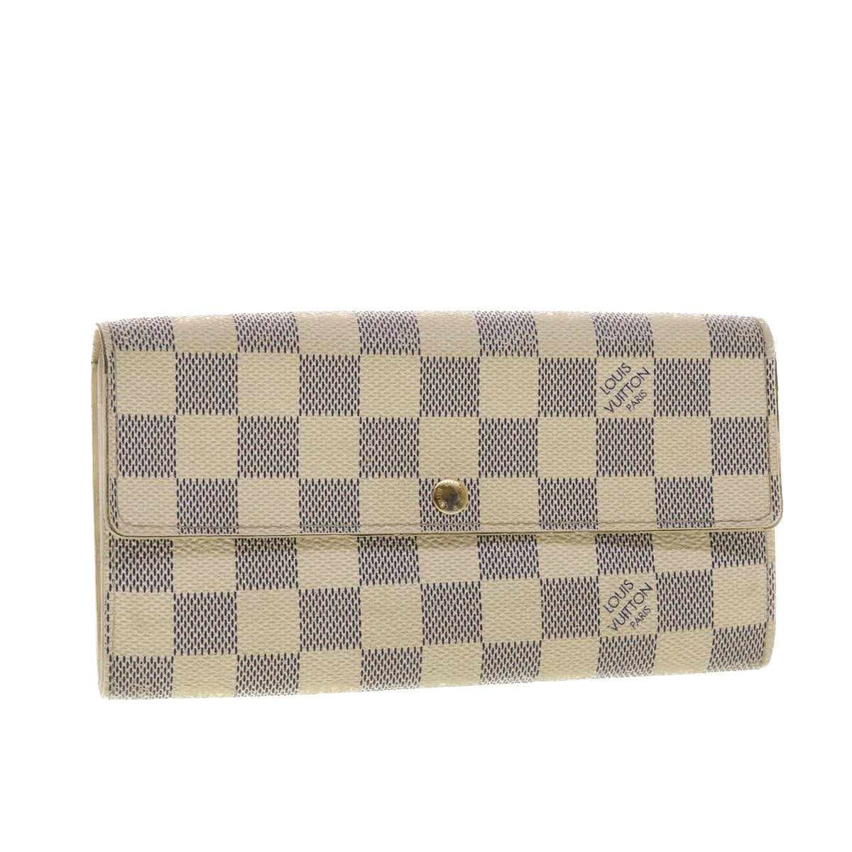 Louis Vuitton Damier Azur Portefeuille Sarah Long Wallet LV Style 3