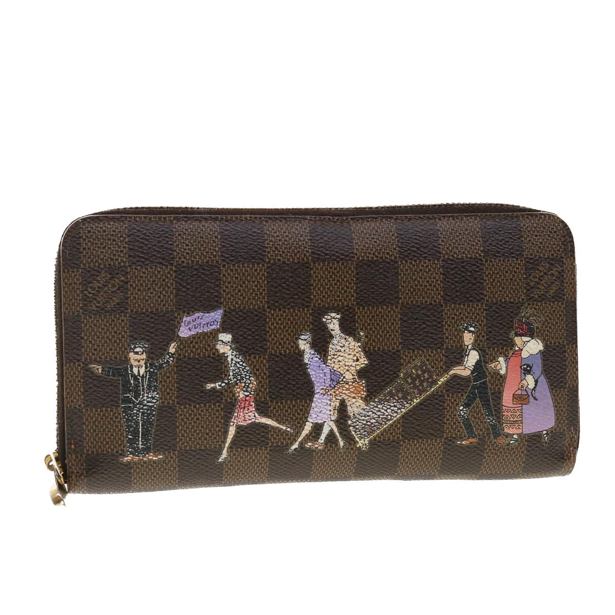 Louis Vuitton Damier Ebene Zippy Wallet Long Wallet LV