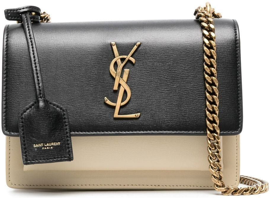YSL Saint Laurent Saint Laurent Trending Women Pl Ue Panelled Leather Logo Crossbody Bag