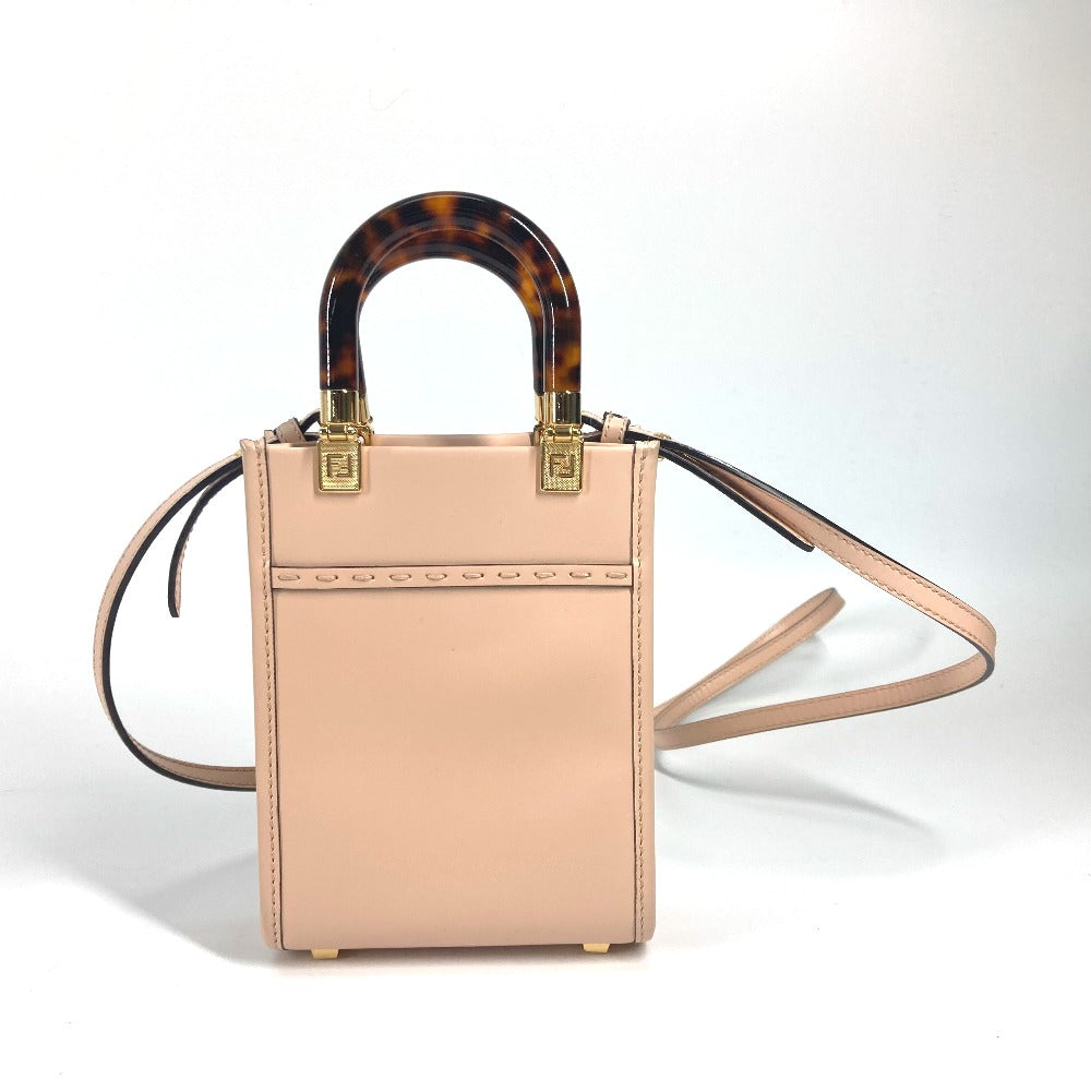 Fendi Handbag 8Bs051 Type Shoulder Bag Crossbody Bag Sunshine Leather Beige Small