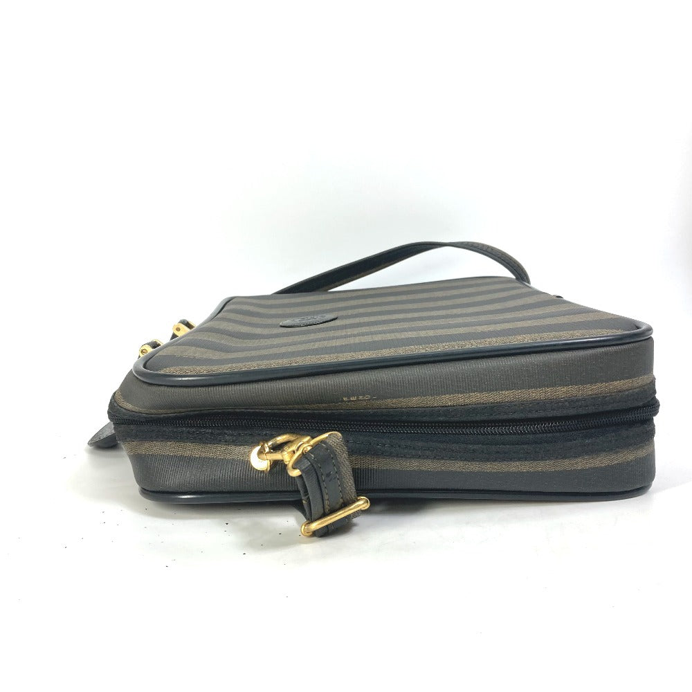 Fendi Business Bag Pvc Pecan Handbag Shoulder Bag Leather Brown