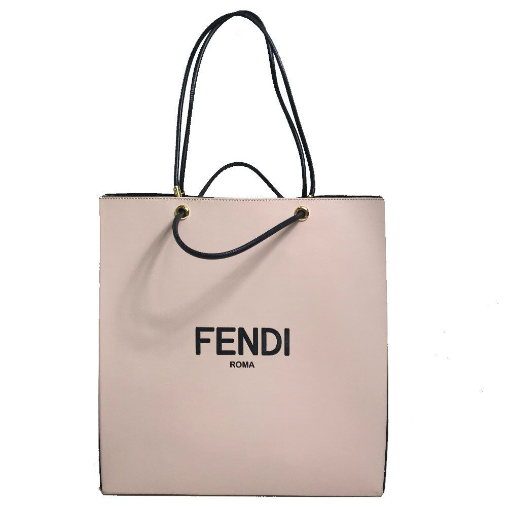 Fendi Tote Bag 8Bh383 Light Shopping Bag Women Leather Pink