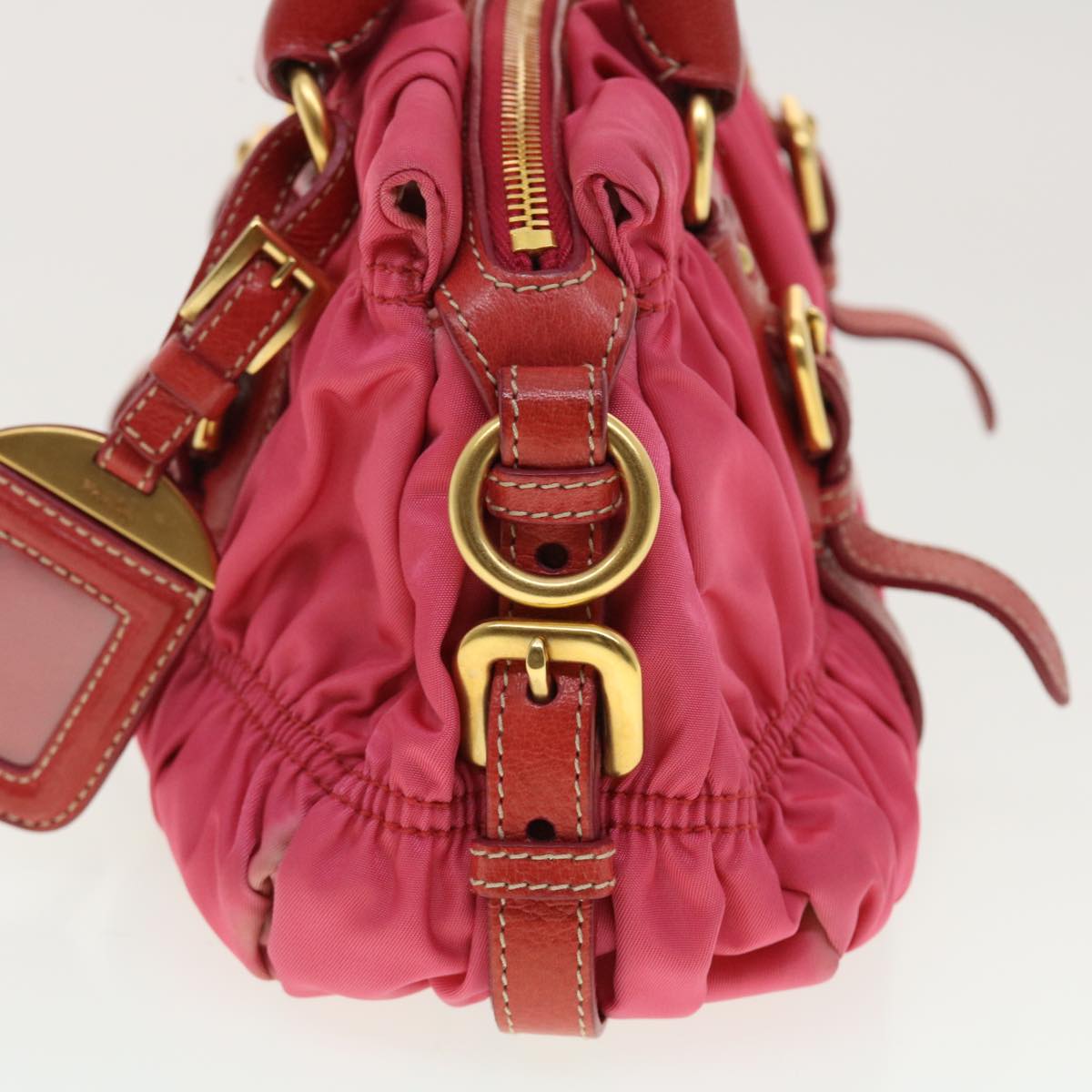 Prada Hand Bag 2Way Nylon Pink Travel Bag 2Way Pink 40325
