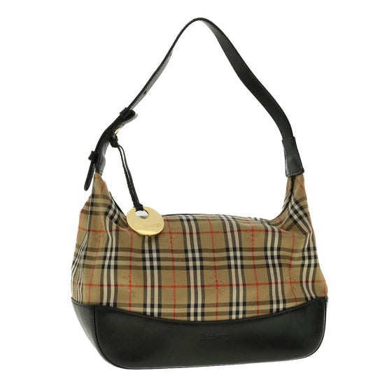 Burberry Luxury ss Nova Check Hand Bag Auth Leather Nylon Beige Travel Bag Beige Auth 40354