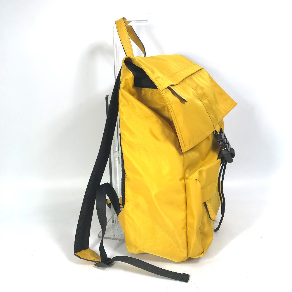 Fendi Backpack 7Vz066 nes Mens Leather Nylon Yellow