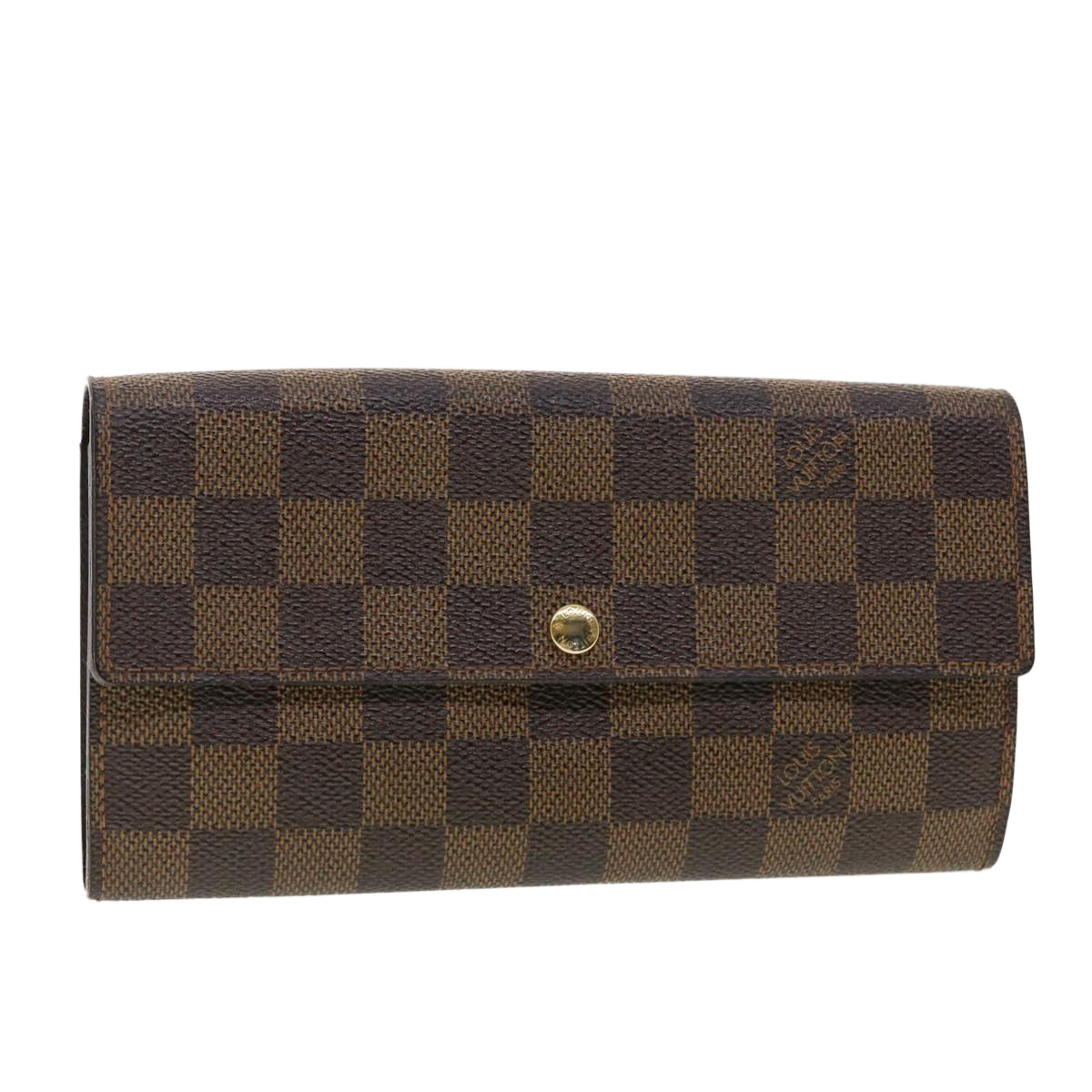 Louis Vuitton Damier Ebene Portefeuille Sarah Long Wallet LV Style 2