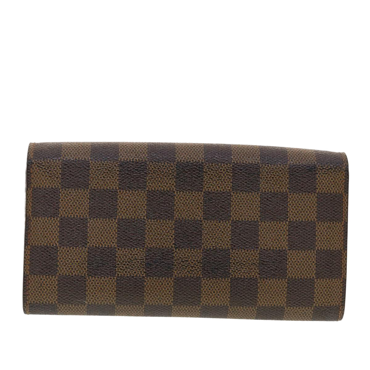 Louis Vuitton Damier Ebene Portefeuille Sarah Long Wallet LV Style 2