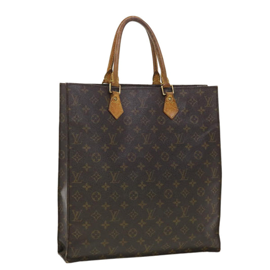 LOUIS VUITTON Monogram Sac Plat Hand Bag M51140 LV 40401