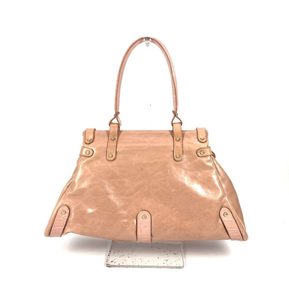 Fendi Tote Bag Turn Lock Women Leather Pink