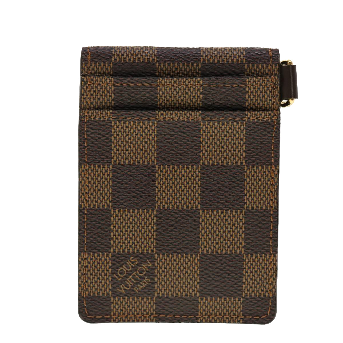 Louis Vuitton Damier Ebene Porte Cartes ID Bandouliere Card Case LV Wallet