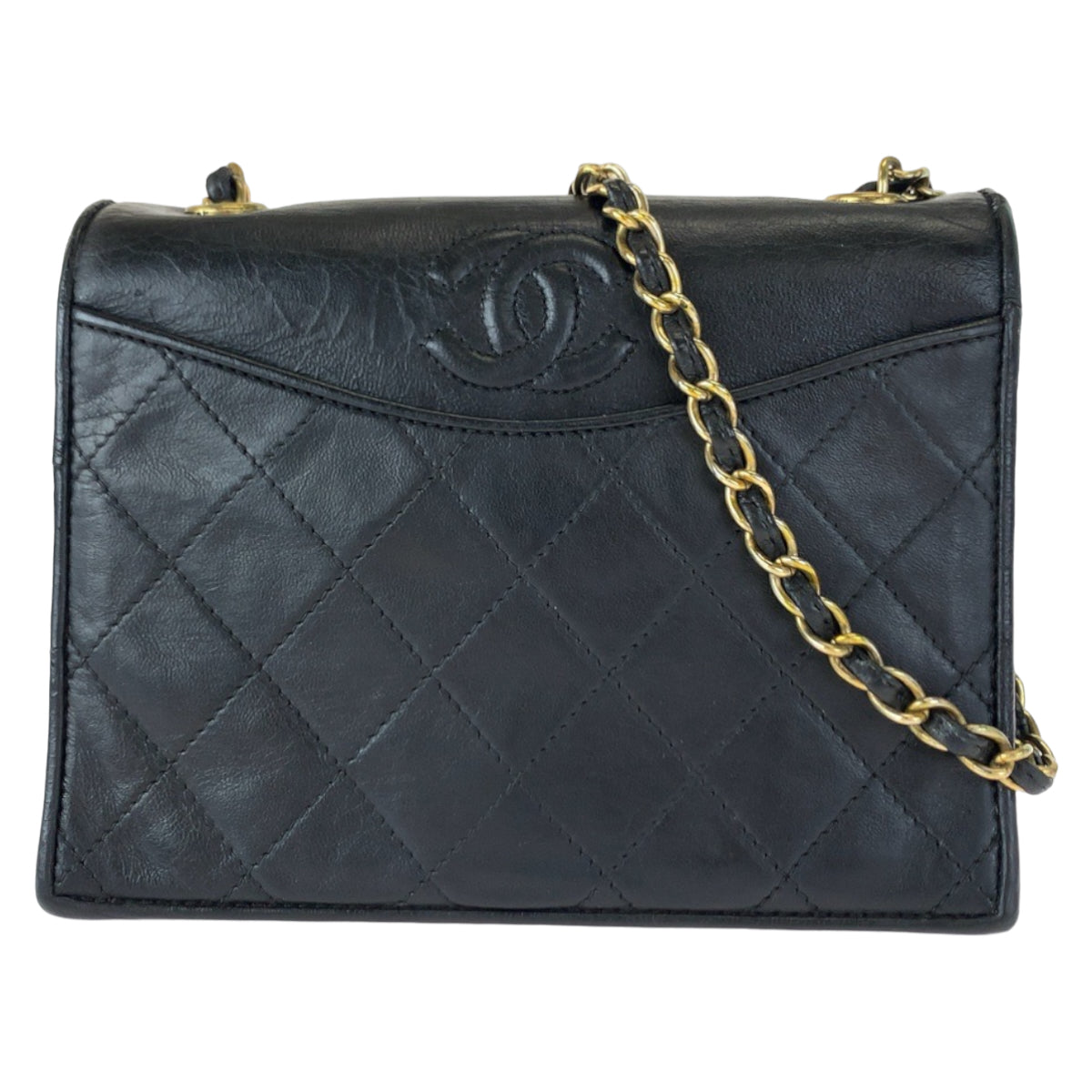 Chanel   Lambskin Single Flap Crossbody Bag