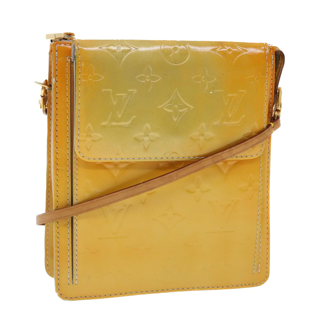 LOUIS VUITTON Monogram Vernis Mott Accessory Pouch Gris M91030 LV 40437