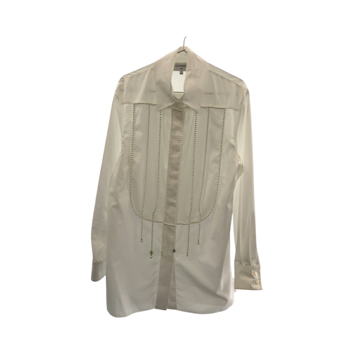 Chanel Coco Mark Sequin Pearl Polyester Shirt