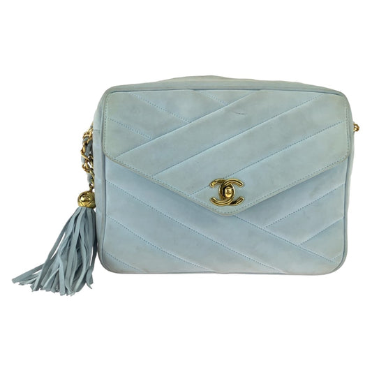 Chanel   Suede Fringe Crossbody Bag