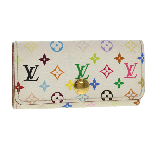 LOUIS VUITTON Monogram Multicolor Multi Cles 4 Key Case White M60043 40493
