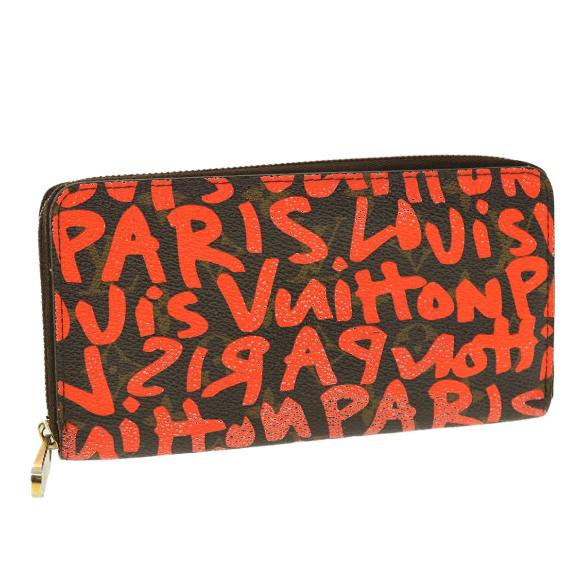 Louis Vuitton Monogram graffiti Zippy Wallet Long Orange LV