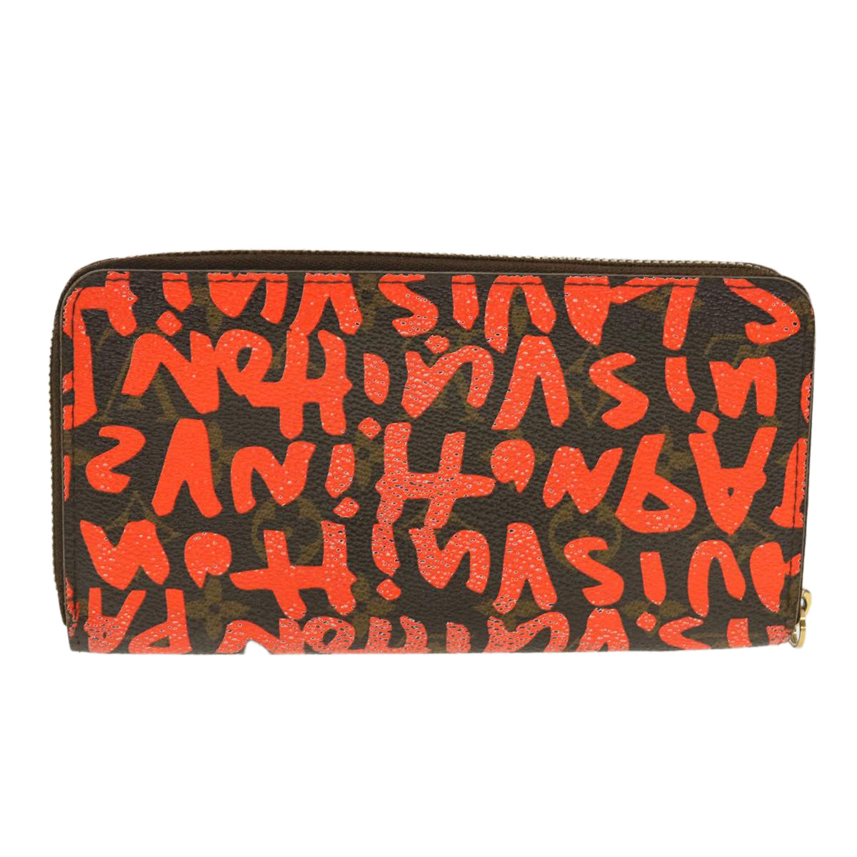 Louis Vuitton Monogram graffiti Zippy Wallet Long Orange LV