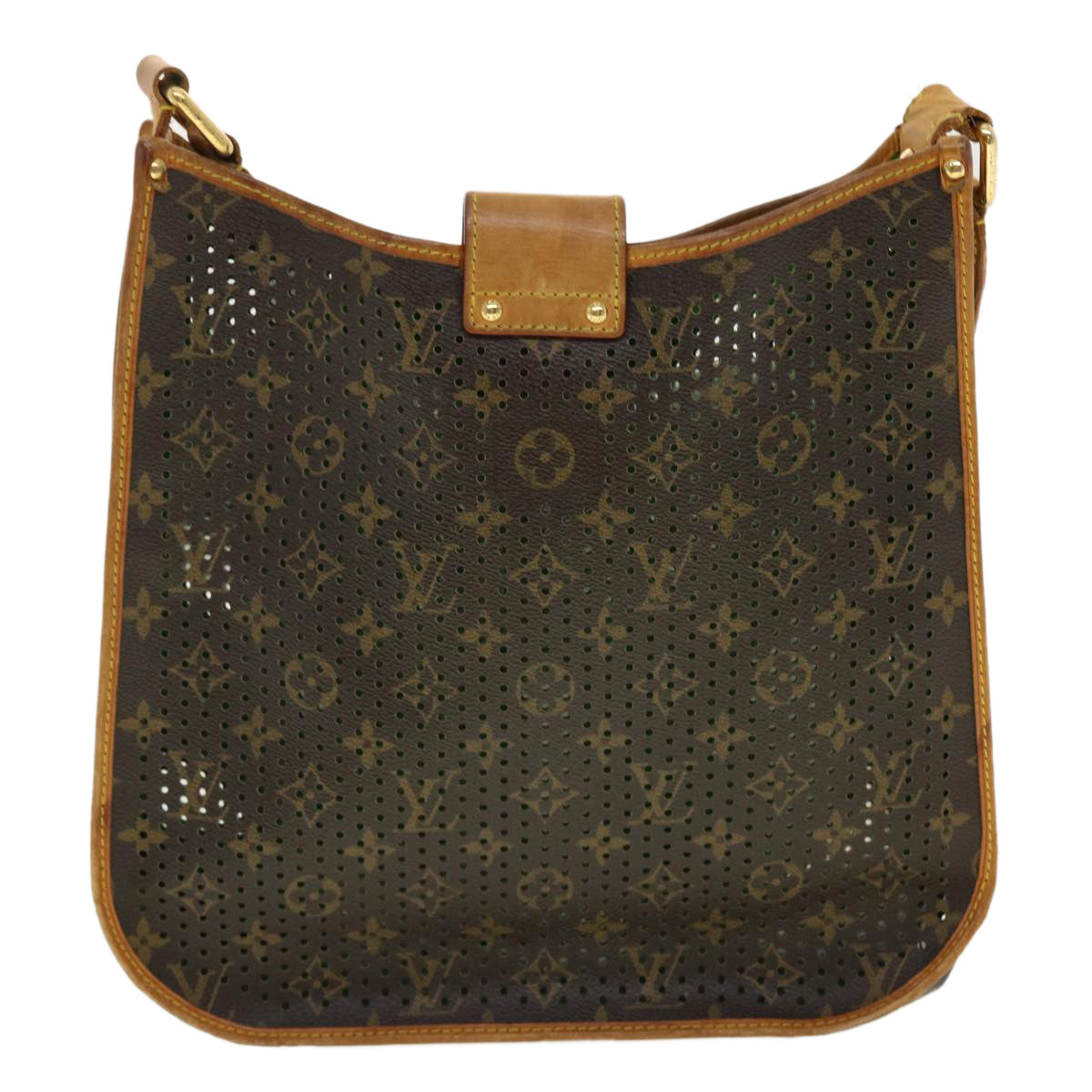 LOUIS VUITTON Monogram Perfo M tte Shoulder Bag Green M95173 LV 40621