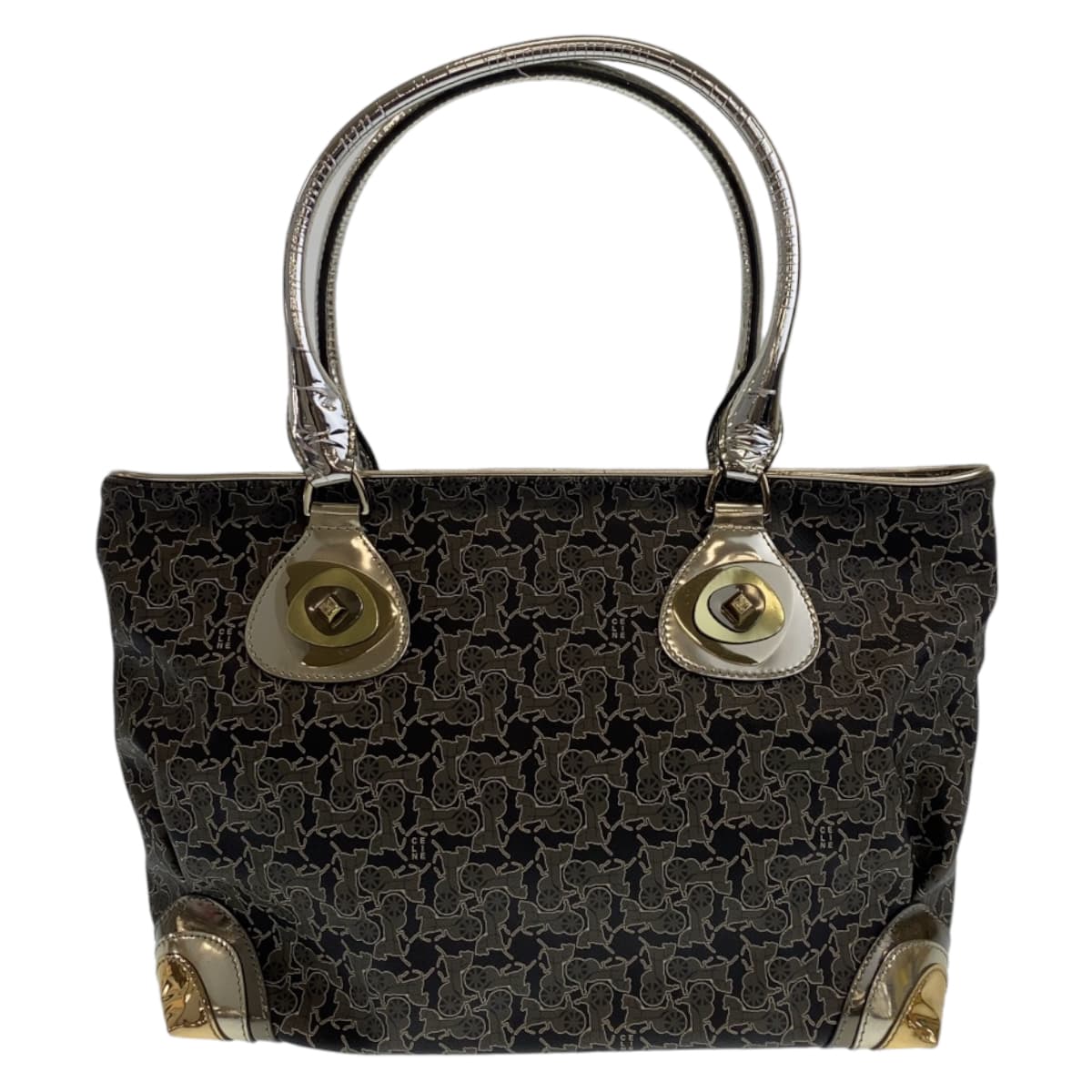 Tote Bag Pvc Grey Multicolor Silvermetal Tote Shoulder Bag