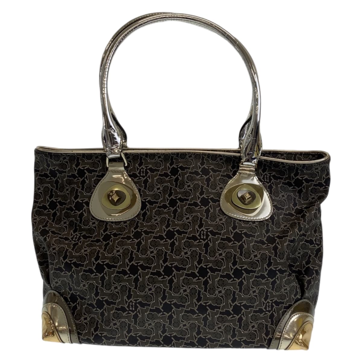 Tote Bag Pvc Grey Multicolor Silvermetal Tote Shoulder Bag