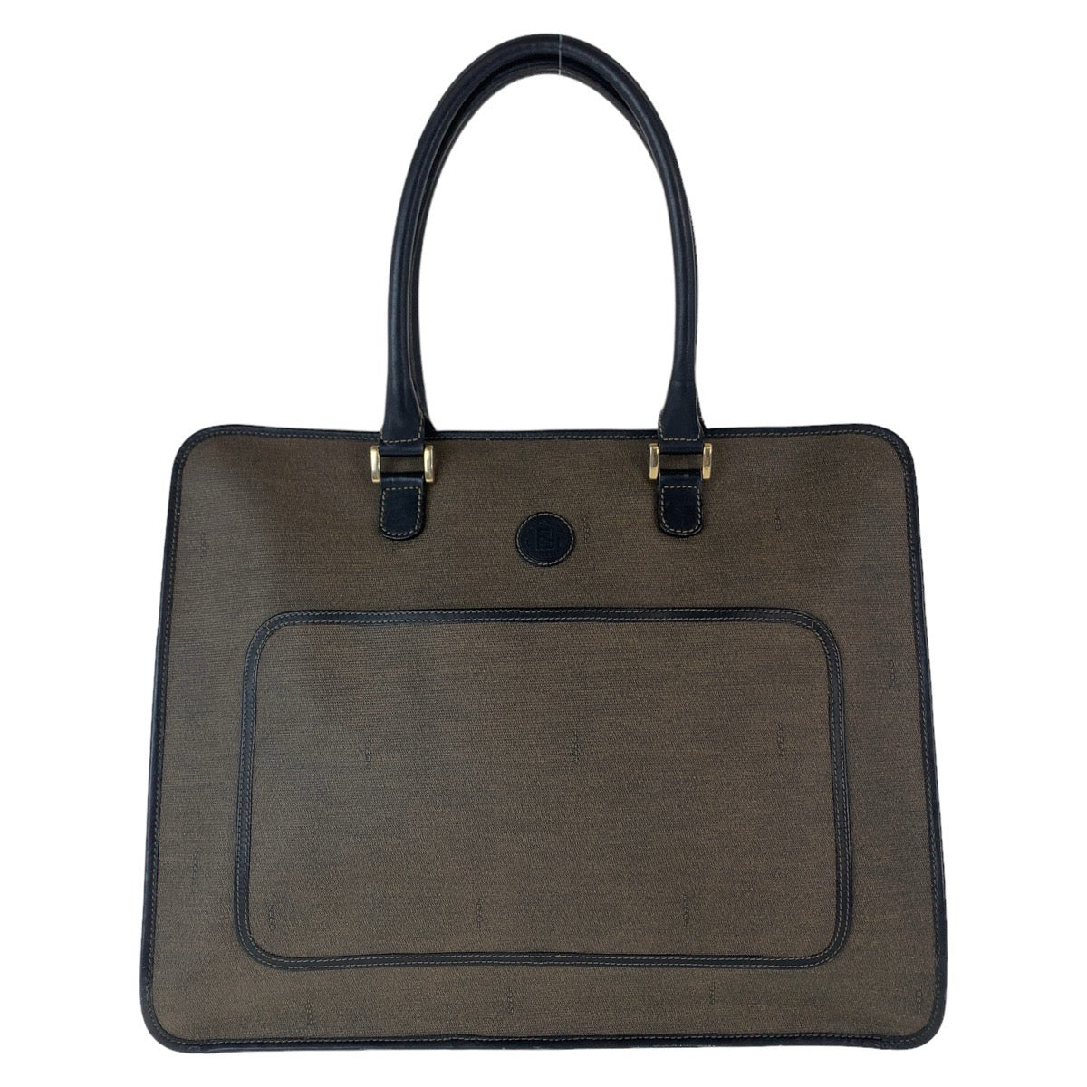 Fendi Pvc Business Tote Bag Leather