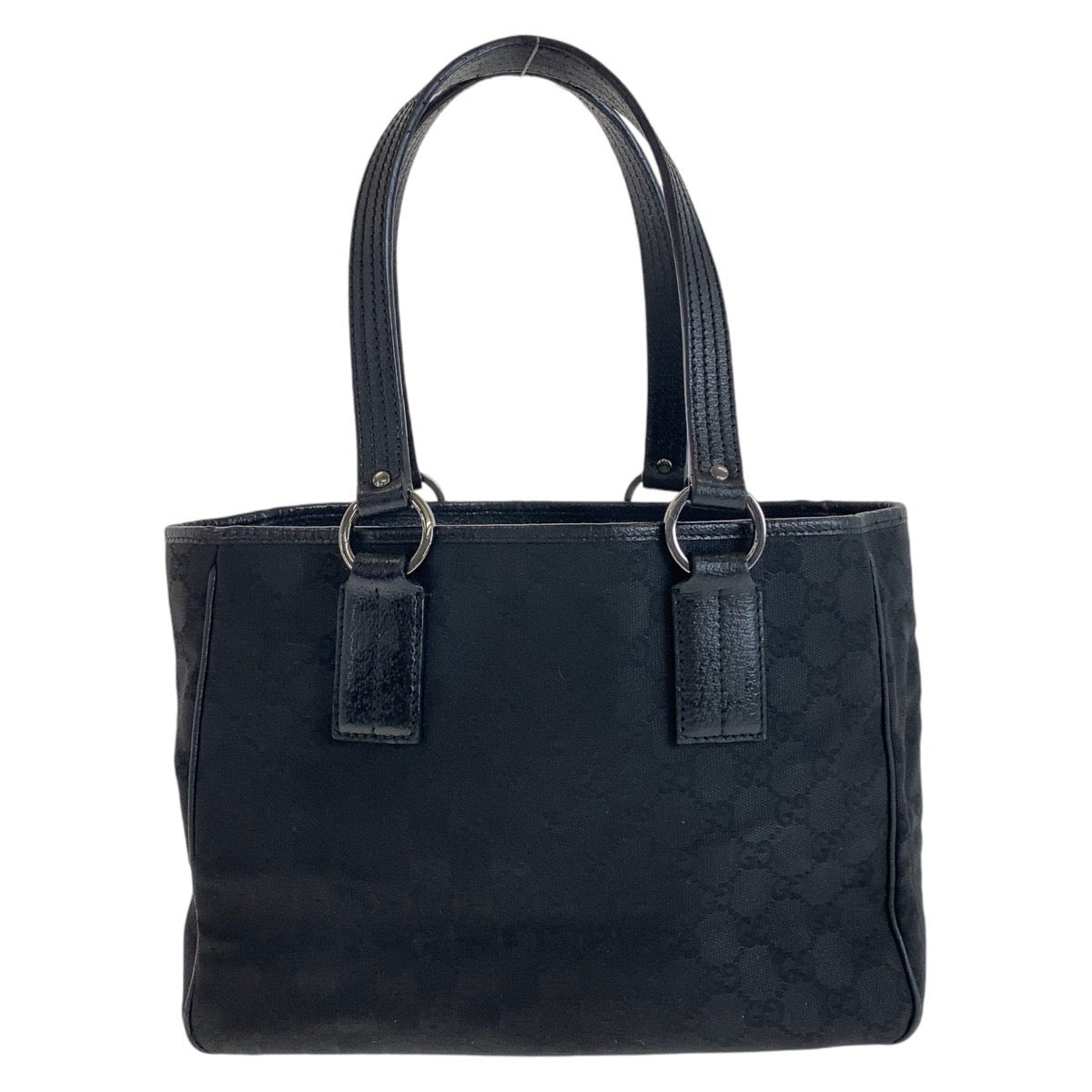Gucci GG SilverMetal Canvas Black Tote Bag 3