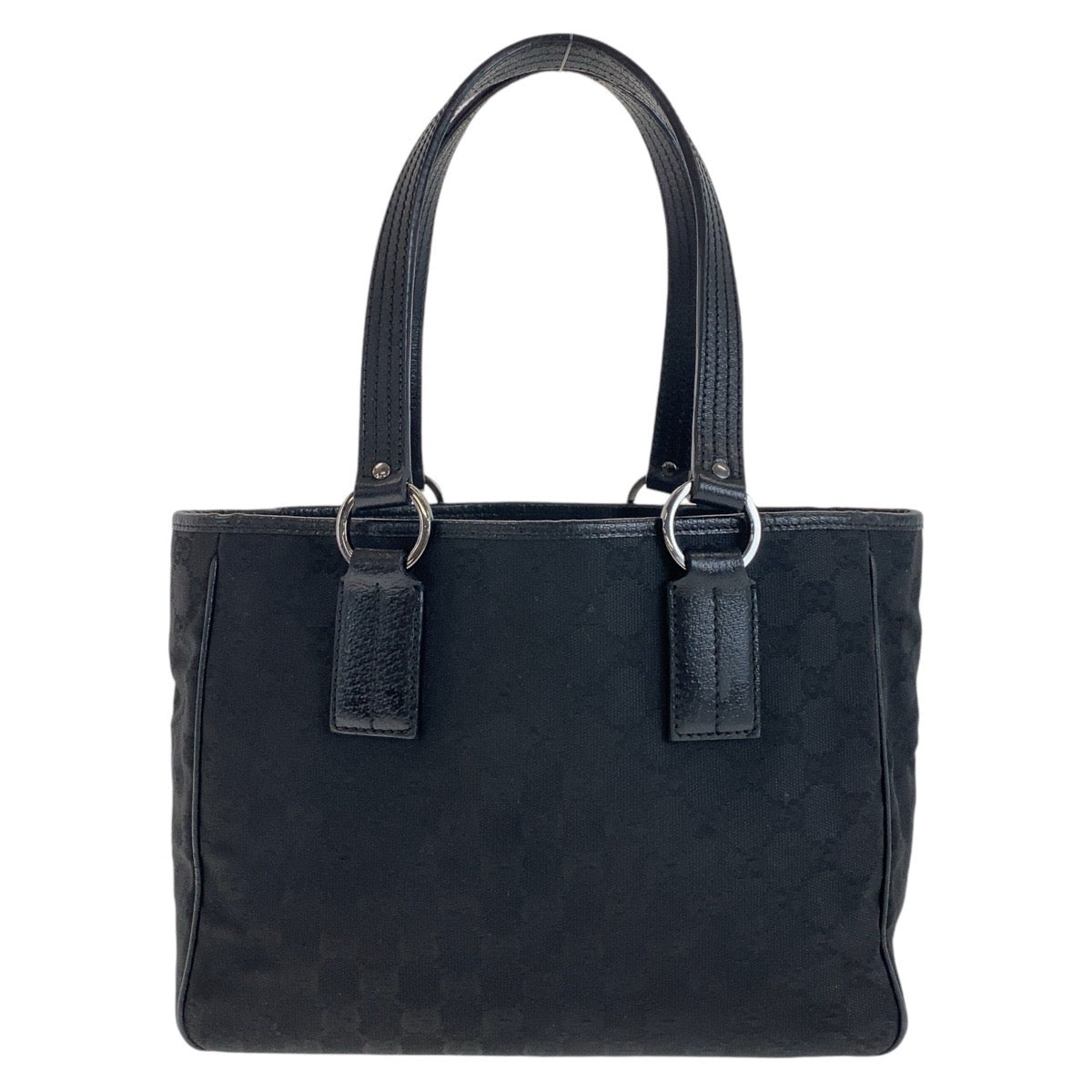 Gucci GG SilverMetal Canvas Black Tote Bag 3
