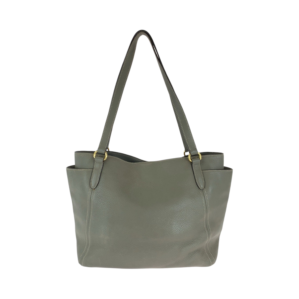 Tote Bag Greige Metal Tote Bag Shoulder Leather Gold Shoulder Bag