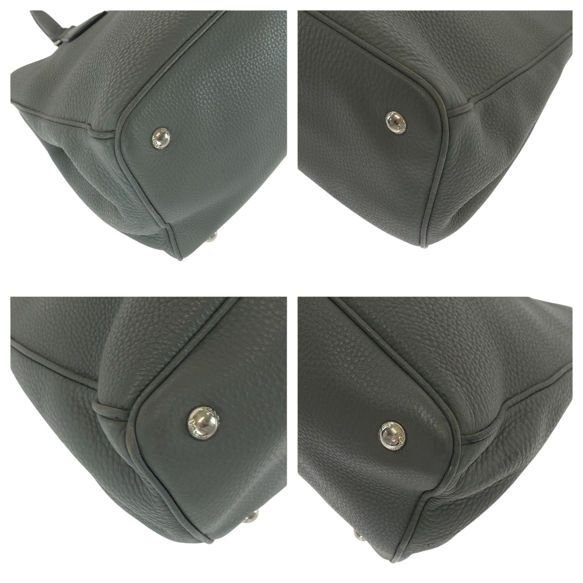 Shoulder Bag Gray Vitterodino Leather Logo