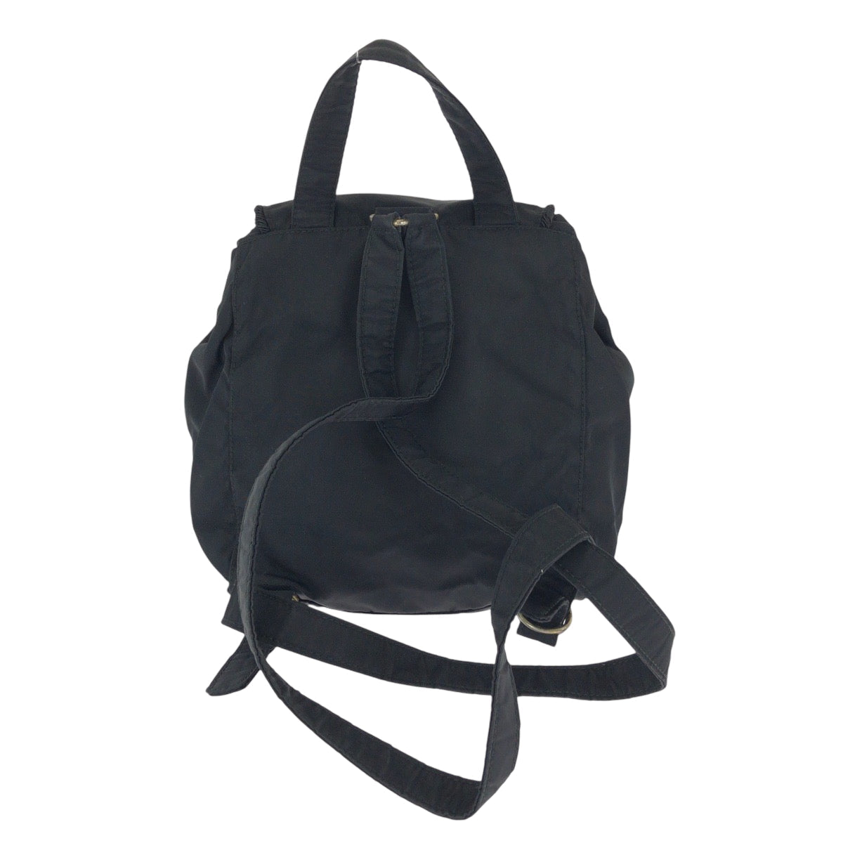 Backpack Test Embroidery Handbag Nylon Black