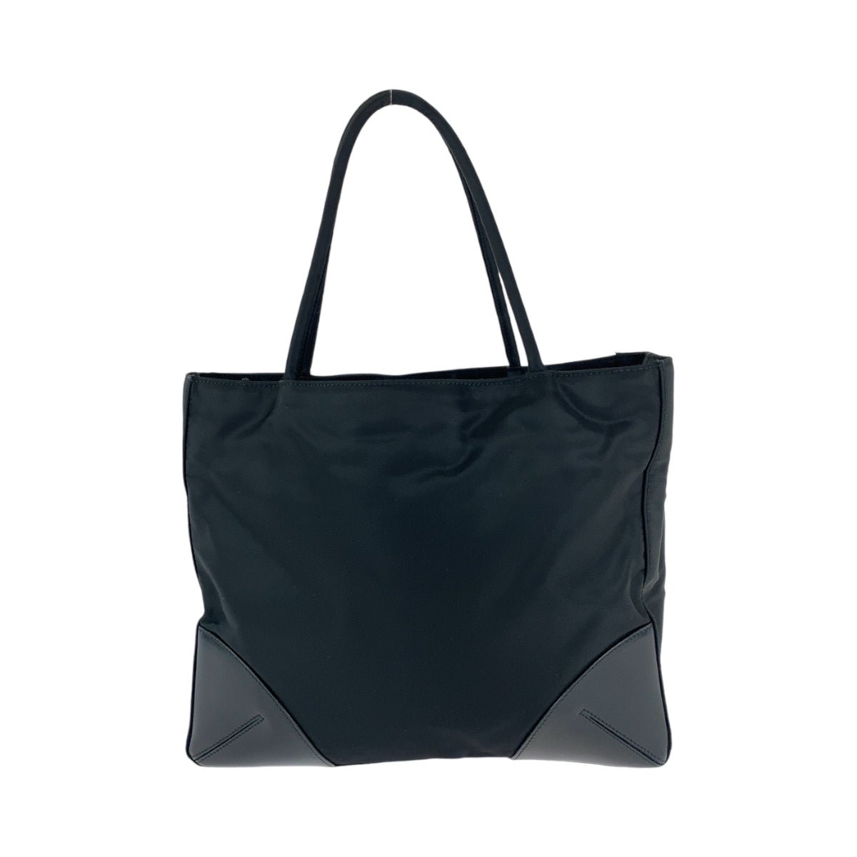 Tote Bag Silvermetal Triangle With Logo Nylon Black