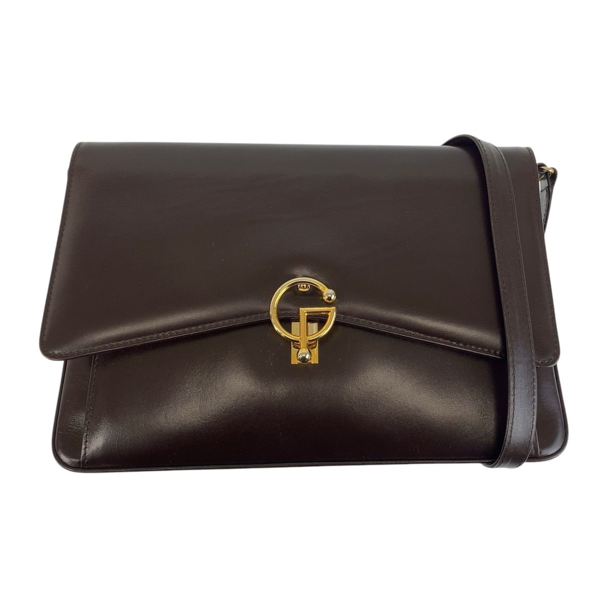 Gucci Leather Brown Gold Shoulder Bag