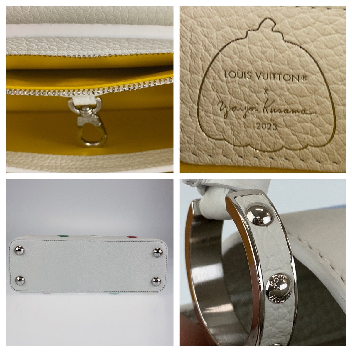 Louis Vuitton M21637 LVxYK Capucines BB Yayoi Leather Multicolor Hat