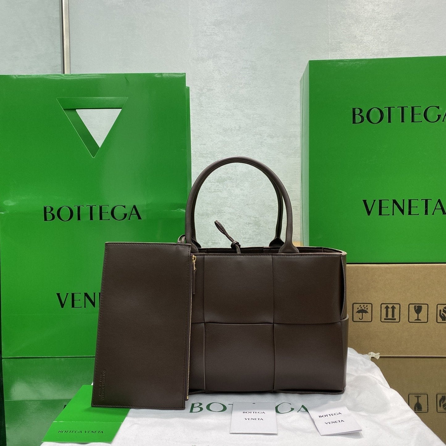 Top Quality Arco Tote Bag Dark For Brown Small