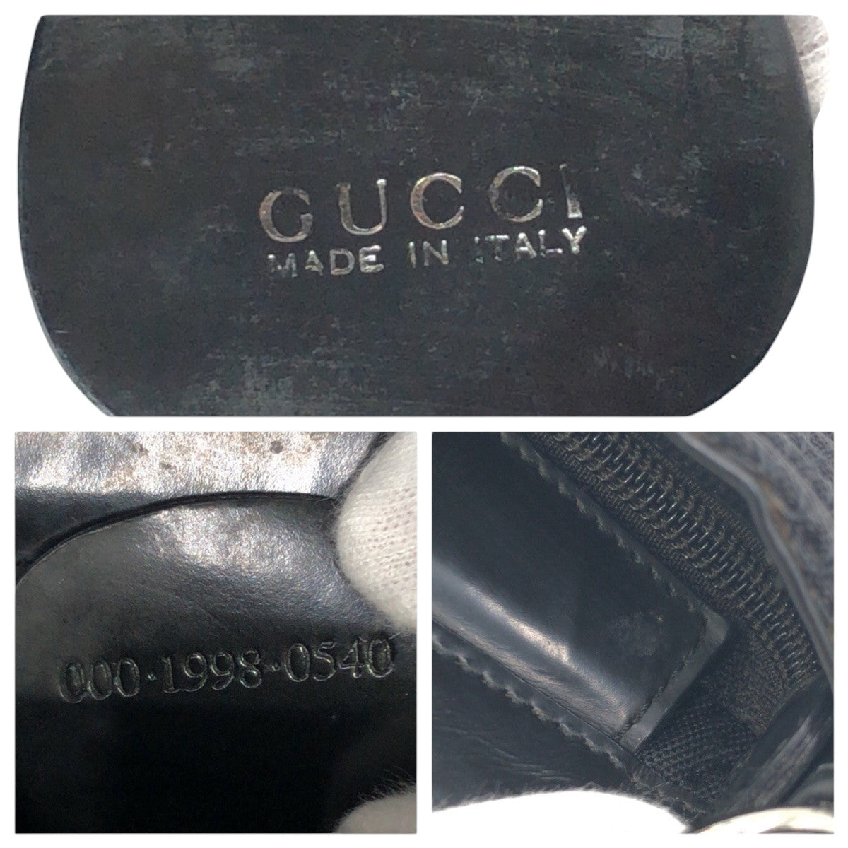 Gucci 000 polyester Bamboo Black Handbag