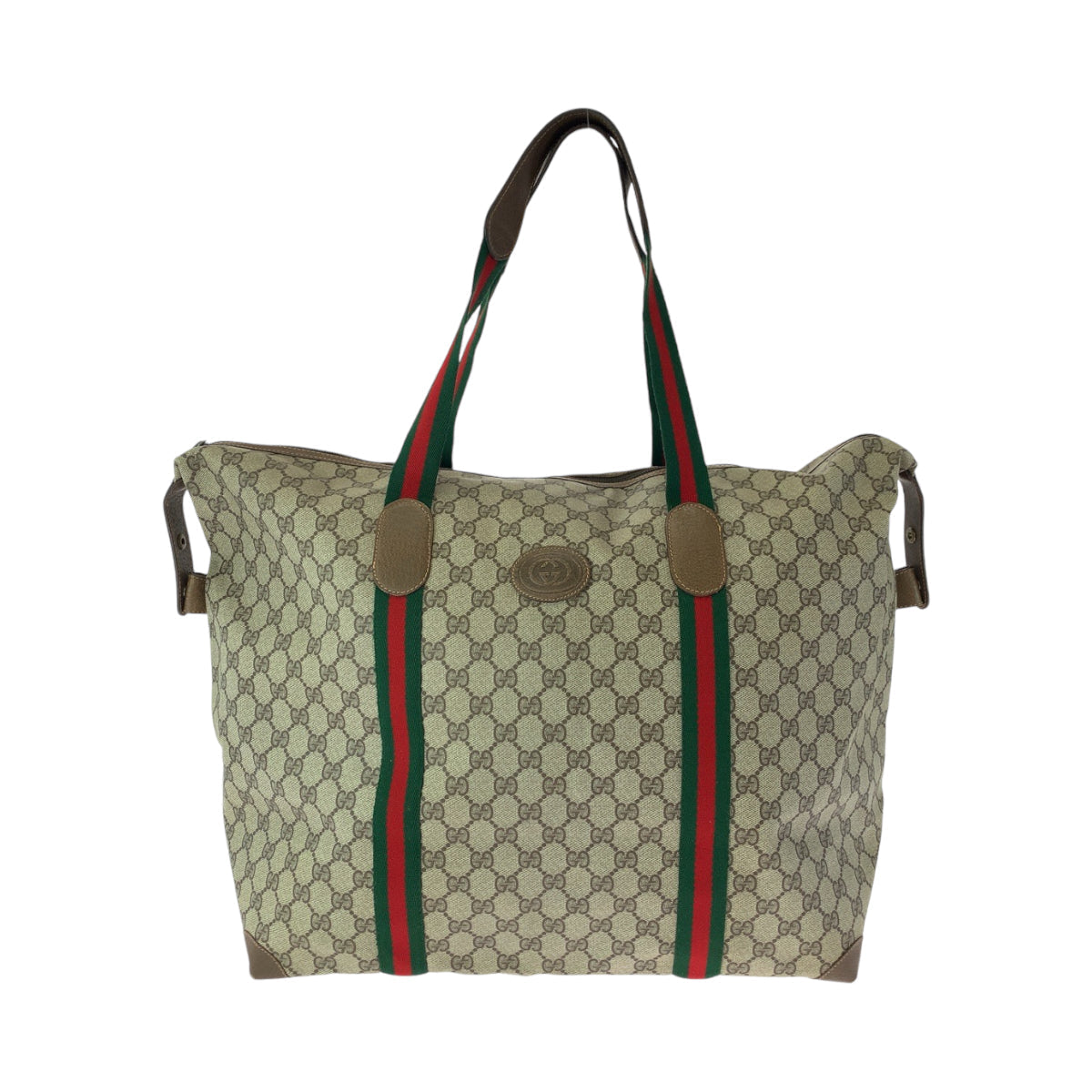 Gucci Boston Duffel 89 19 012 GG Supreme Canvas Brown Beige Travel Bag