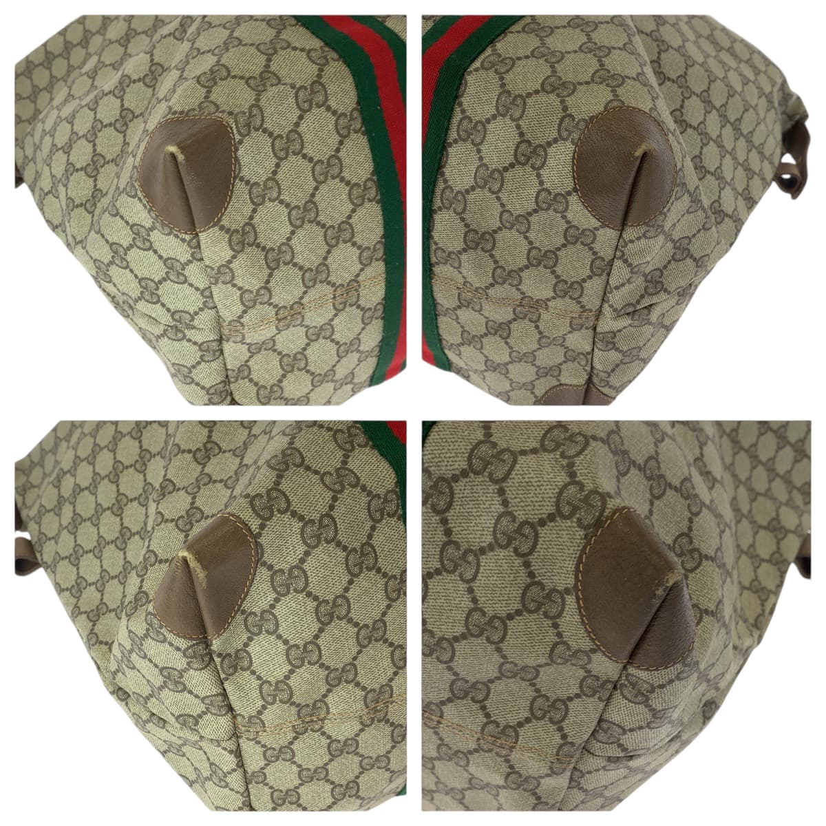 Gucci Boston Duffel 89 19 012 GG Supreme Canvas Brown Beige Travel Bag