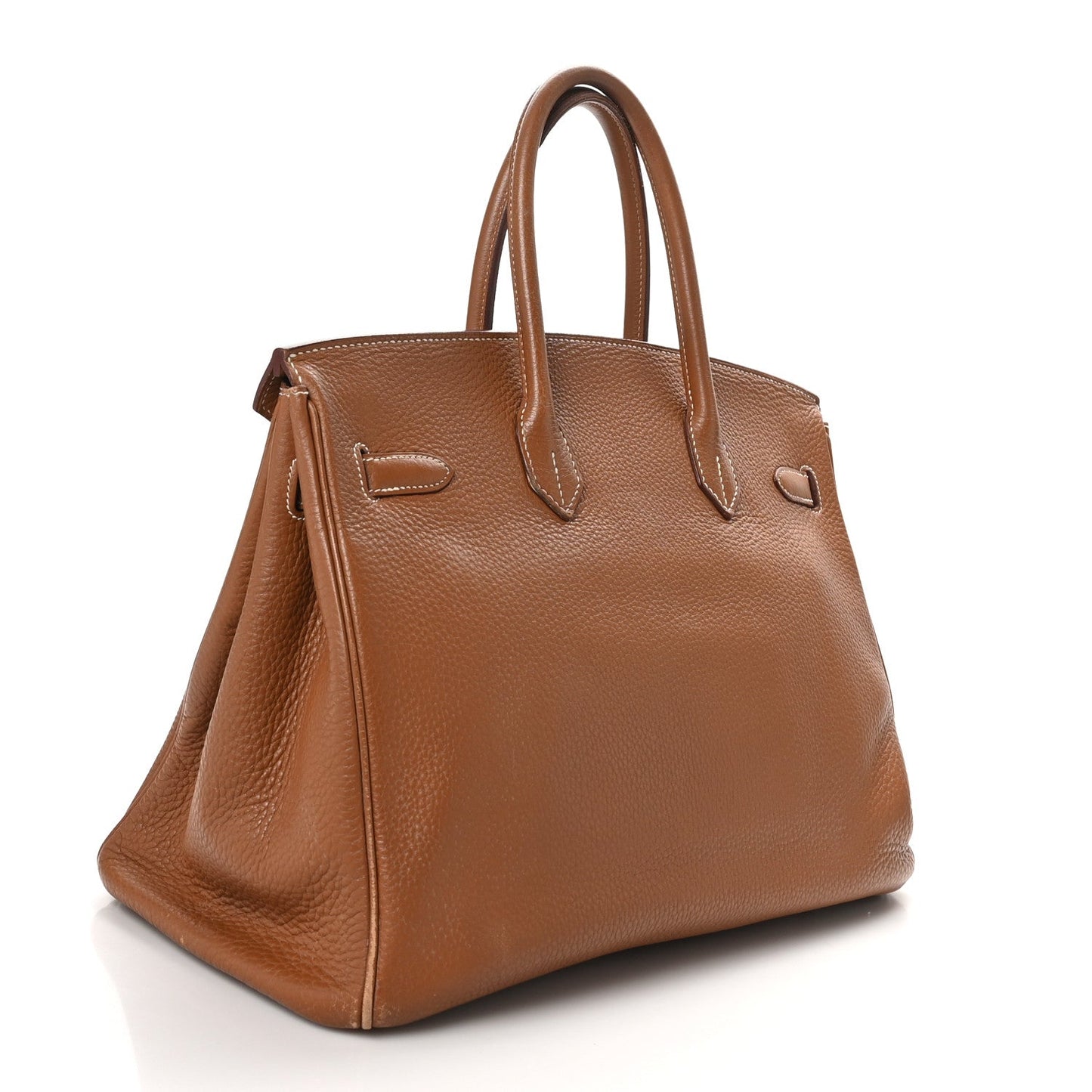 Hermes Taurillon Clemence Birkin Handbag Gold Travel Bag