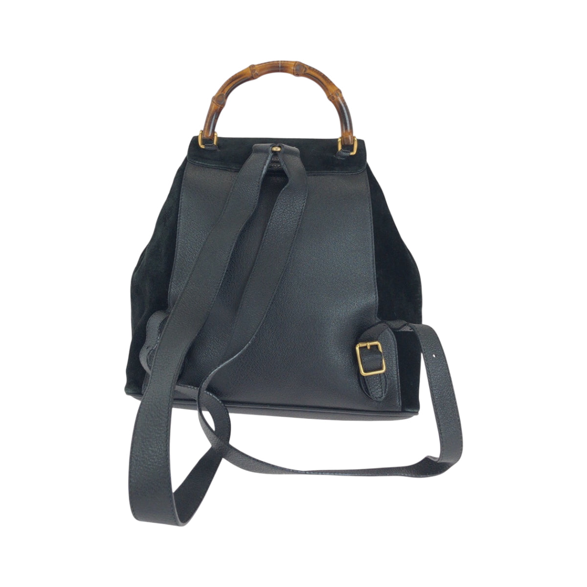 Gucci Backpack 003 Bamboo Suede Black