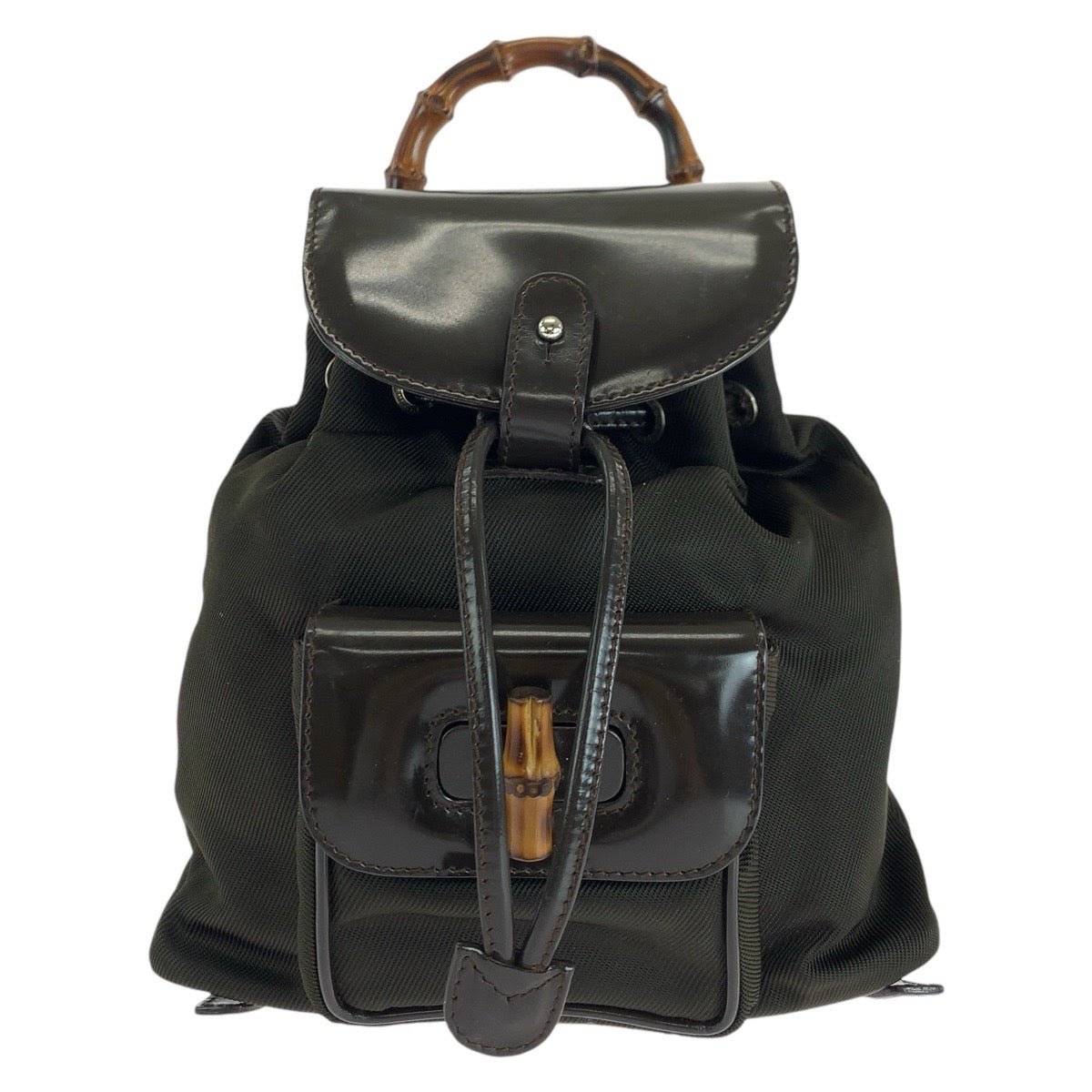 Gucci Backpack 003 Bamboo Canvas Brown