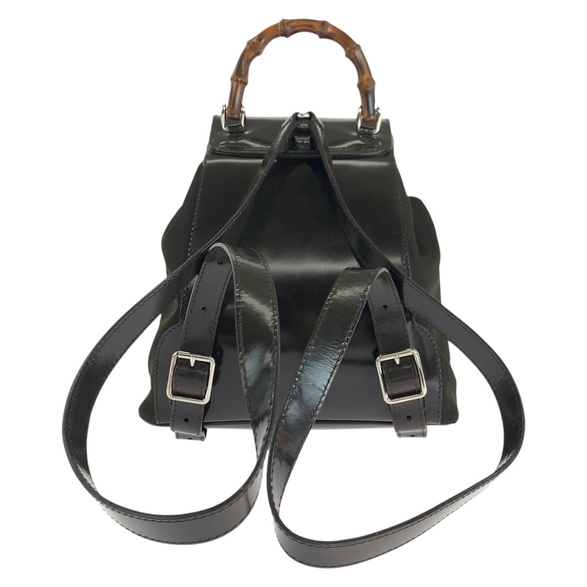 Gucci Backpack 003 Bamboo Canvas Brown