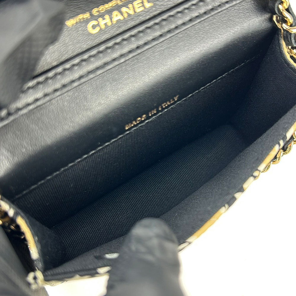 Chanel minimatrasse Beige Canvas Shoulder Bag