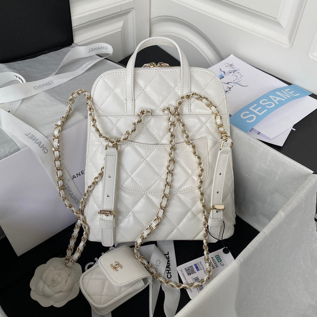 Chlrucksack Backpack Bag For Women White