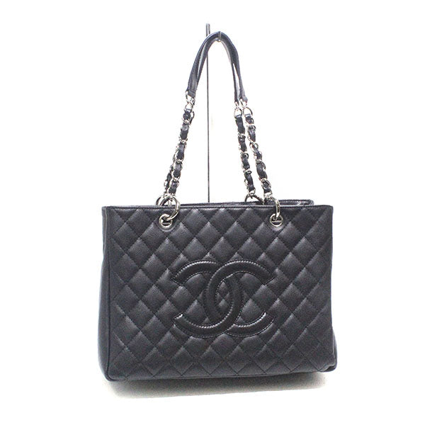 Chanel Caviar Skin Shoulder Bag Matelasse Black