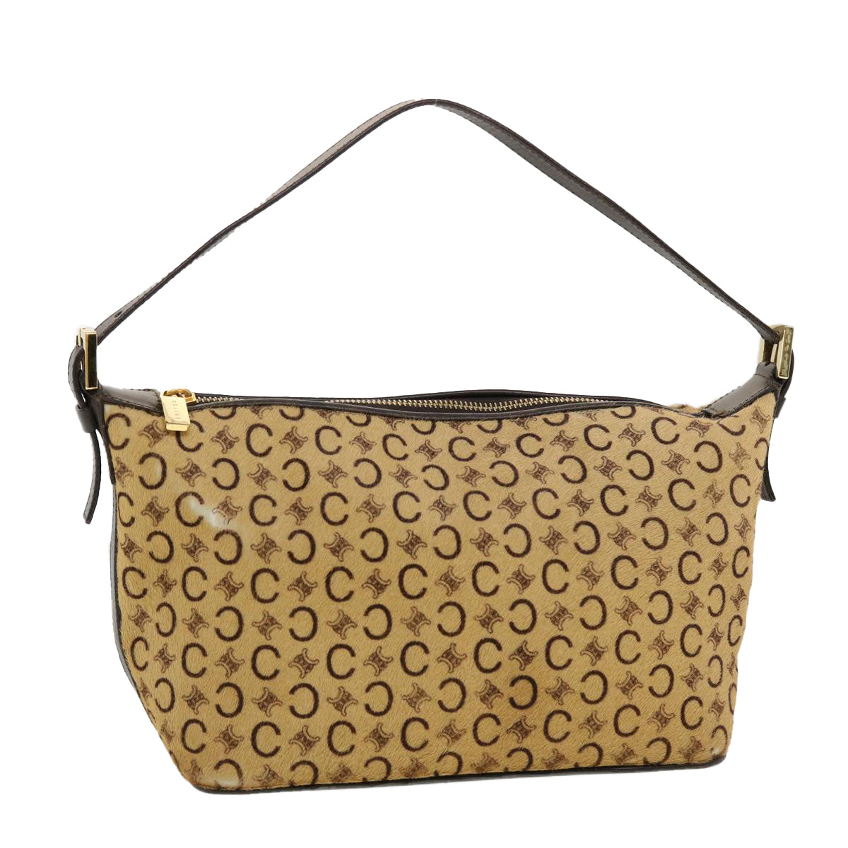 Luxury C Macadam Pouch Ce Handbag Canvas Beige Travel Bag