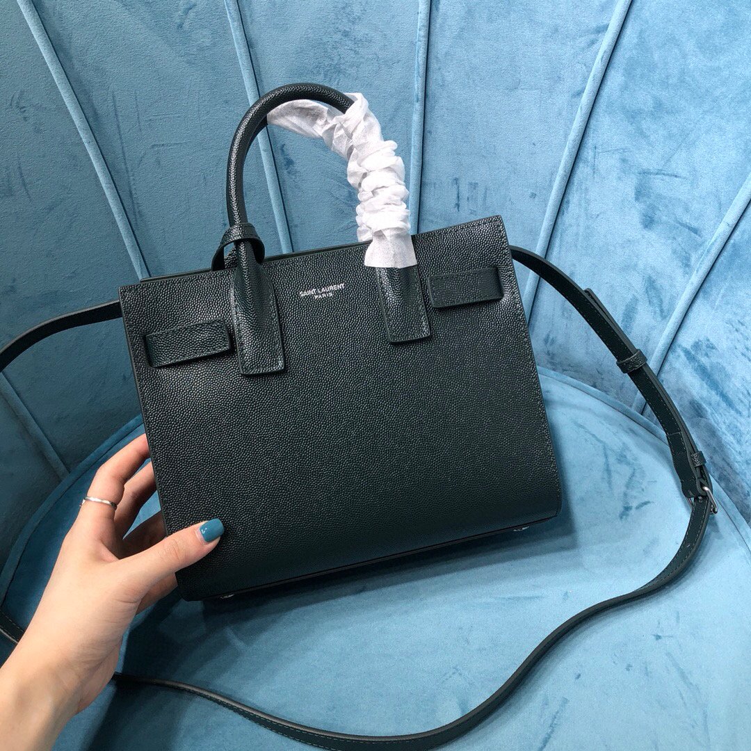 YSL Saint Laurent Sac De Jour Nano 8in Black Handbag